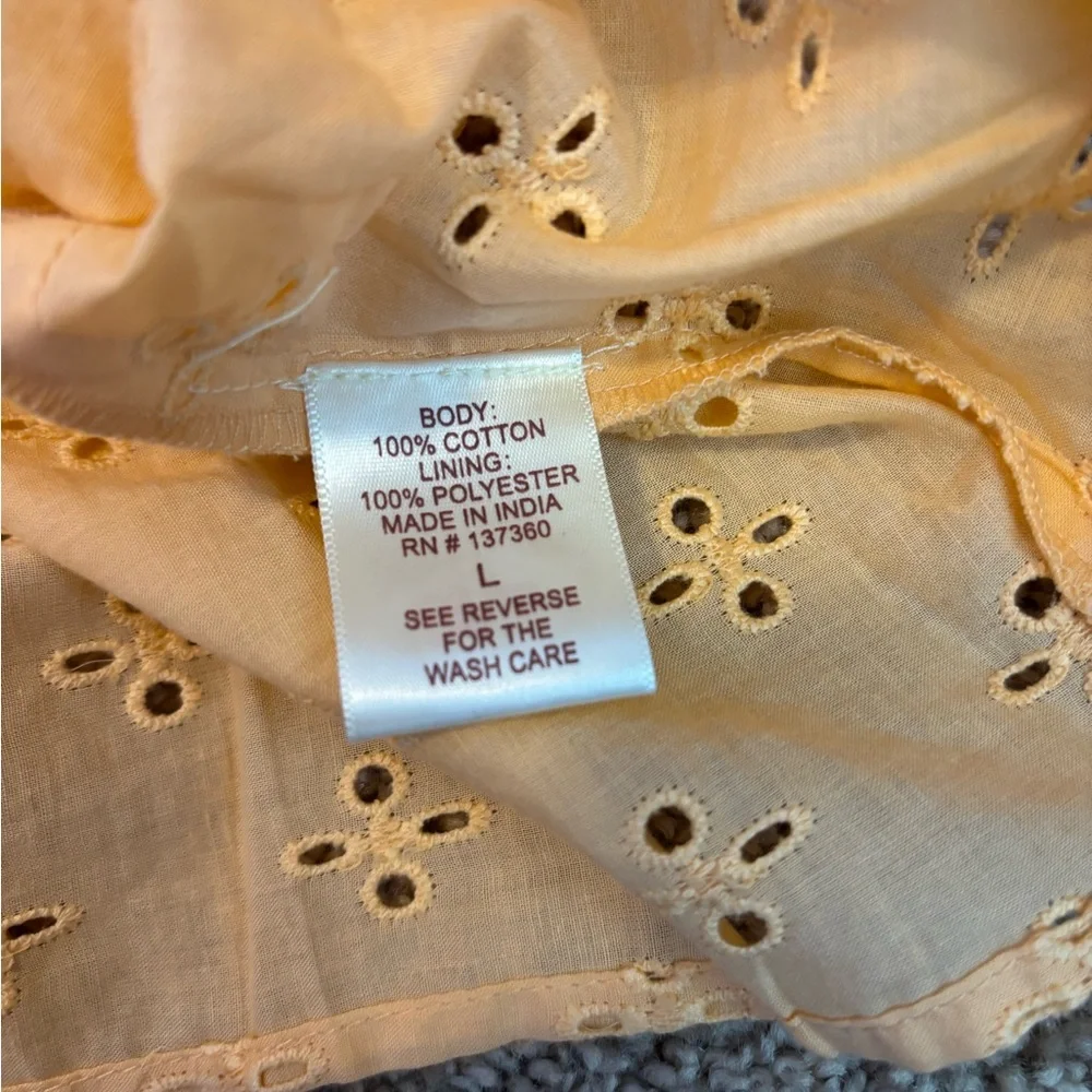 Strapless Eyelet Peplum Top Size Large - Picture 6 of 6